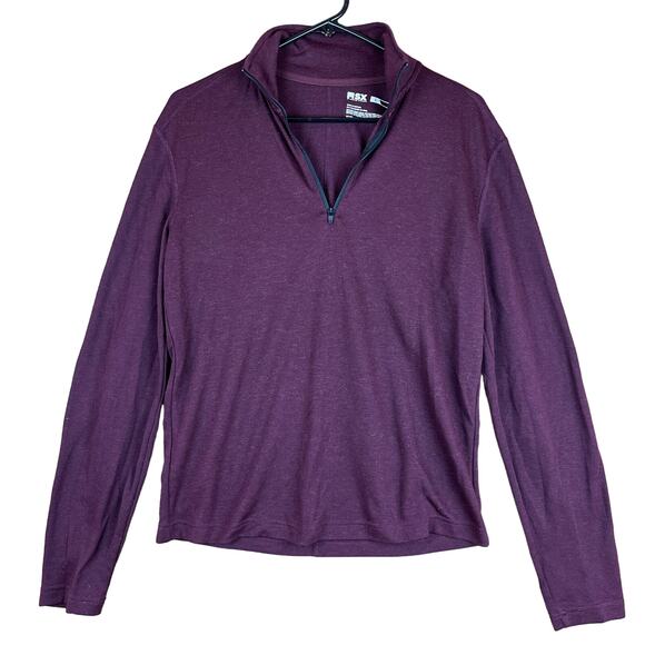MSX by Michael Strahan Mens Jacket Purple 1/4 Zip Performance Athletic Wool S - Picture 1 of 12